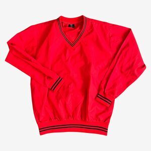 womens or youth Golf red black wind shirt windbreaker S